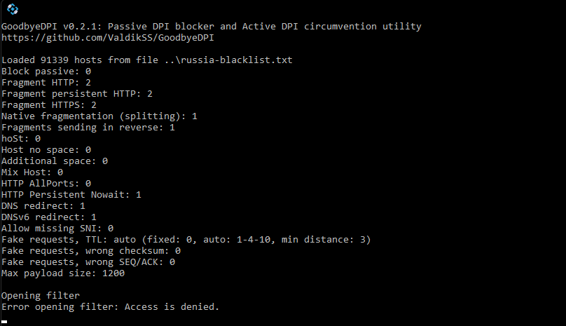 Error opening filter: Access is denied · Issue #252 · ValdikSS ...