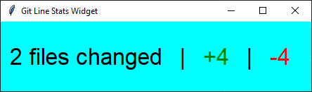 Screenshot of widget in horizontal layout