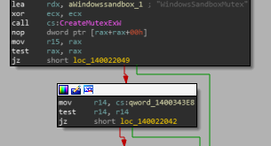 mutex check in latest build at 0x140021F1C