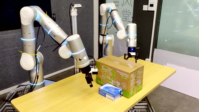 A2World-policy real-robot execution: flip small box