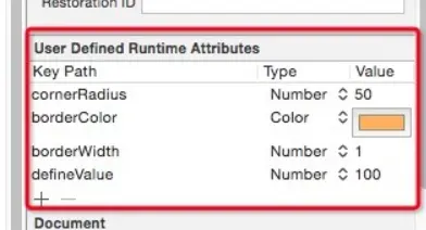 Runtime Attribute显示属性值