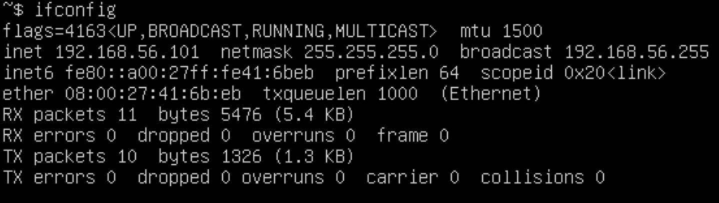 host-only 下的 ifconfig