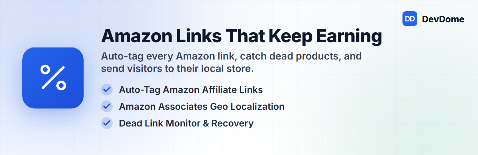 DevDome Affiliate Manager, free Amazon affiliate plugin for WordPress