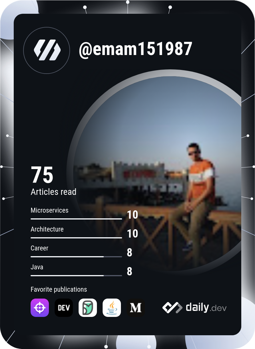 Ahmed Elemam's Dev Card