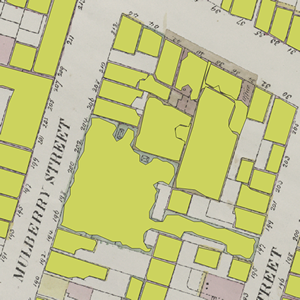 The resulting shapefile output superimposed