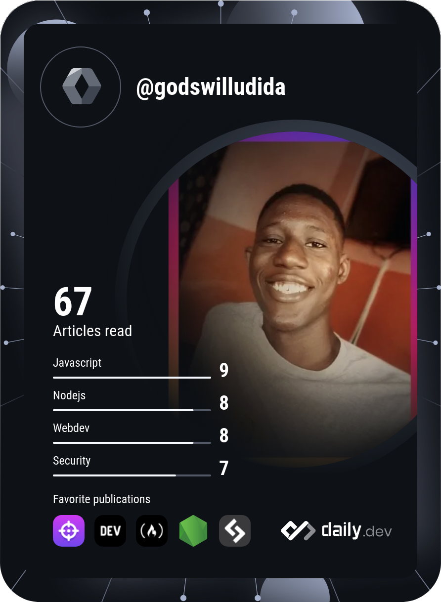 udida godswill's Dev Card