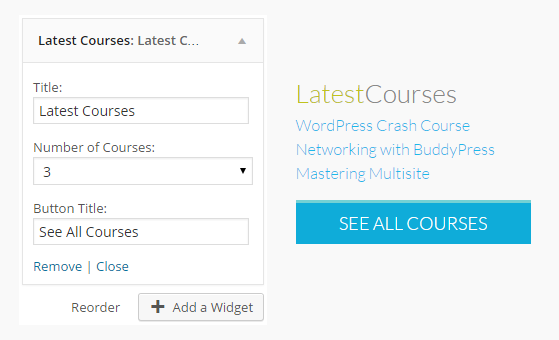 CoursePress - Widgets - Latest Courses