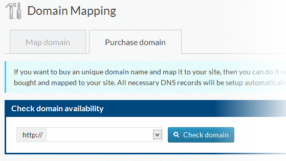 Purchase a domain name right from wp-admin!
