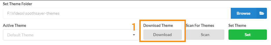 Downloading a theme, step 1