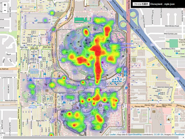 Heatmap of Disneyland