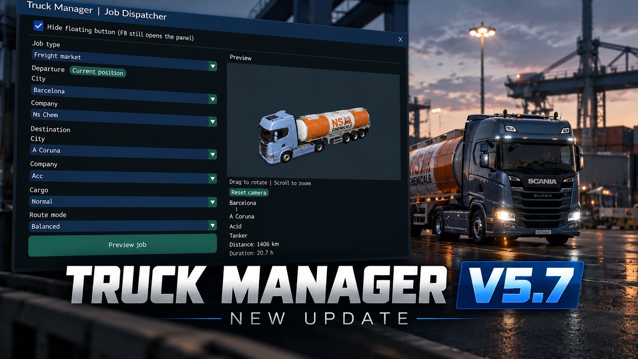 Watch Truck Manager V5.7.0 on YouTube