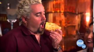 Guy Fieri eating in slow motion to v  a  p  o  r  w  a  v  e