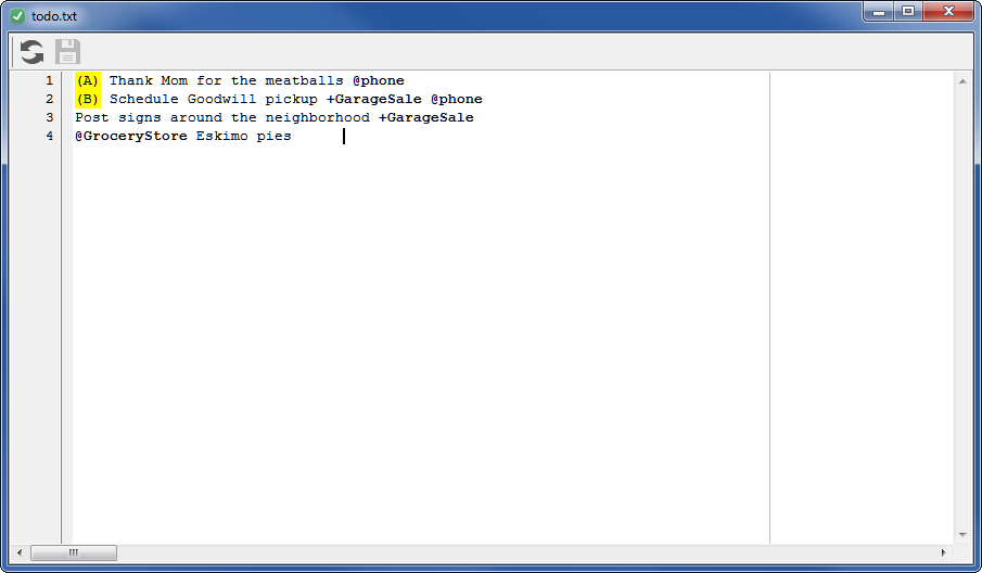 or with integrated text editor, with syntax highlighting!