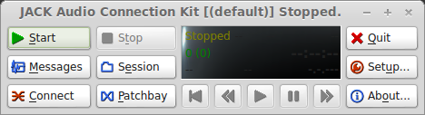 Main qjackctl window