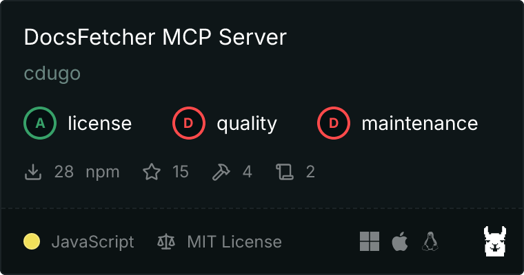 DocsFetcher Server MCP server