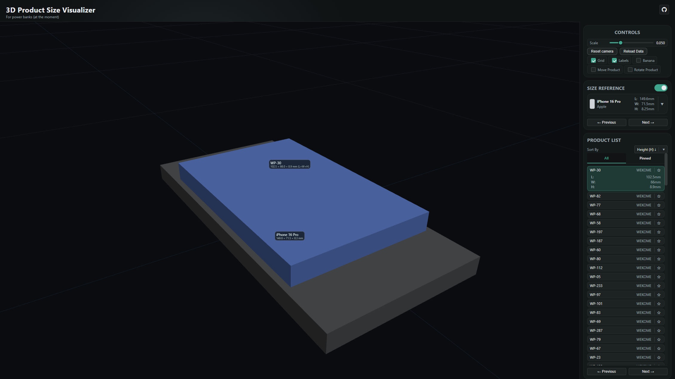 Power Bank 3D Visualizer