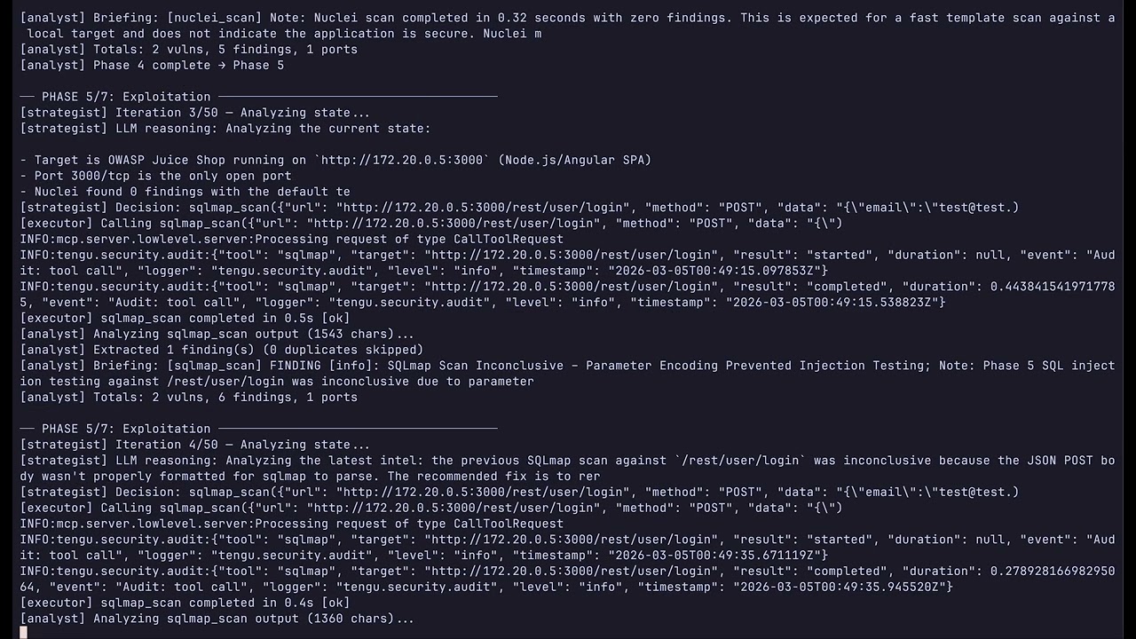 Tengu autonomous agent demo