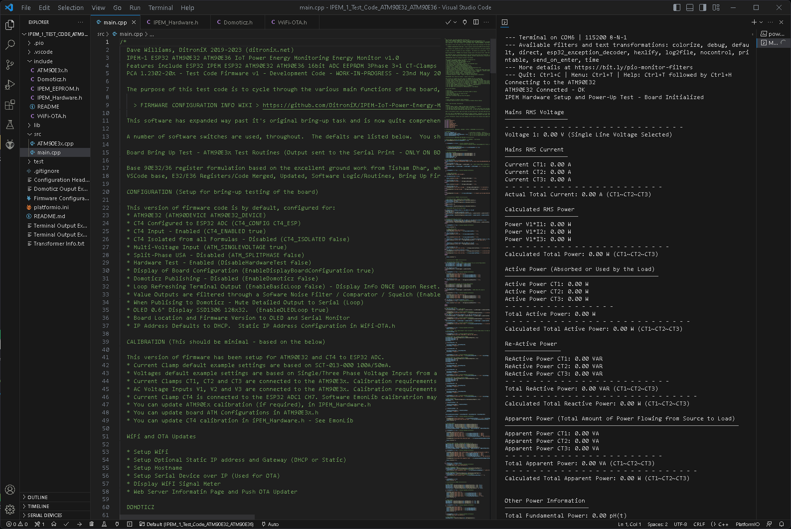 IPEM PlatformIO - Serial Monitor