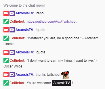 Twitchbot in use