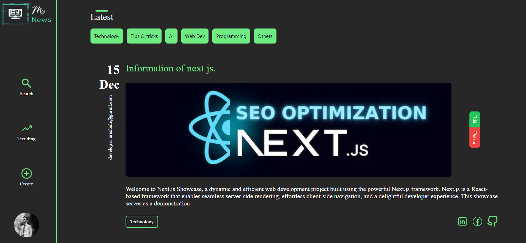 NextJs News portal project preview image