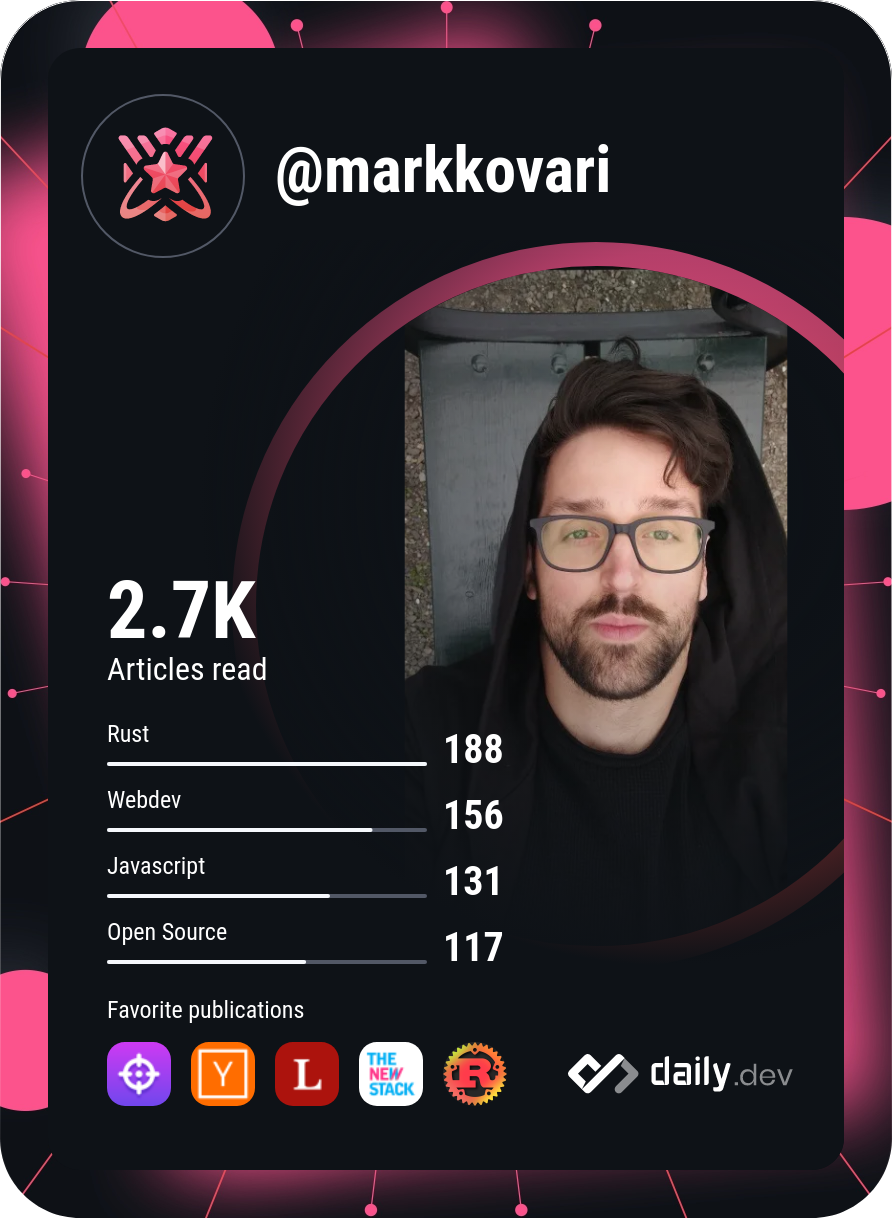 Márk Kővári's Dev Card