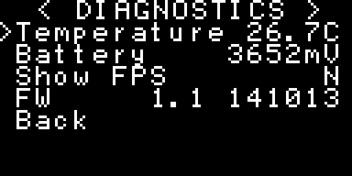 Diagnostics Menu