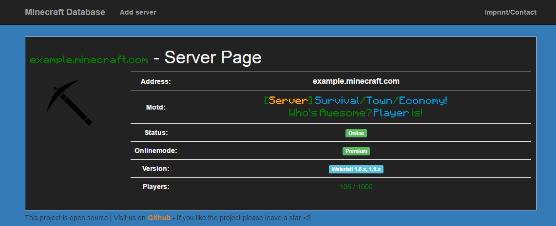 server page