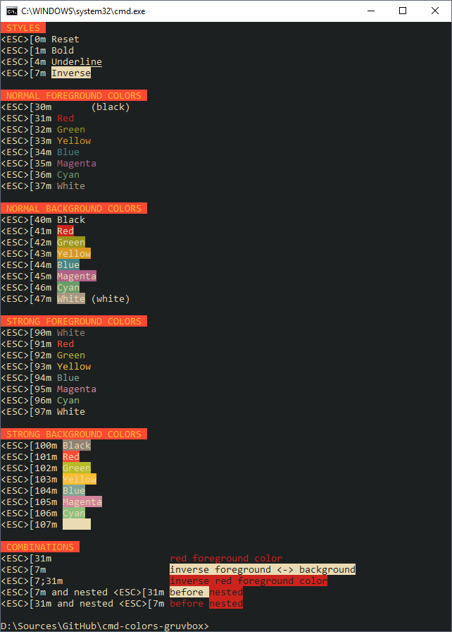 Command Prompt Hard Dark Gruvbox