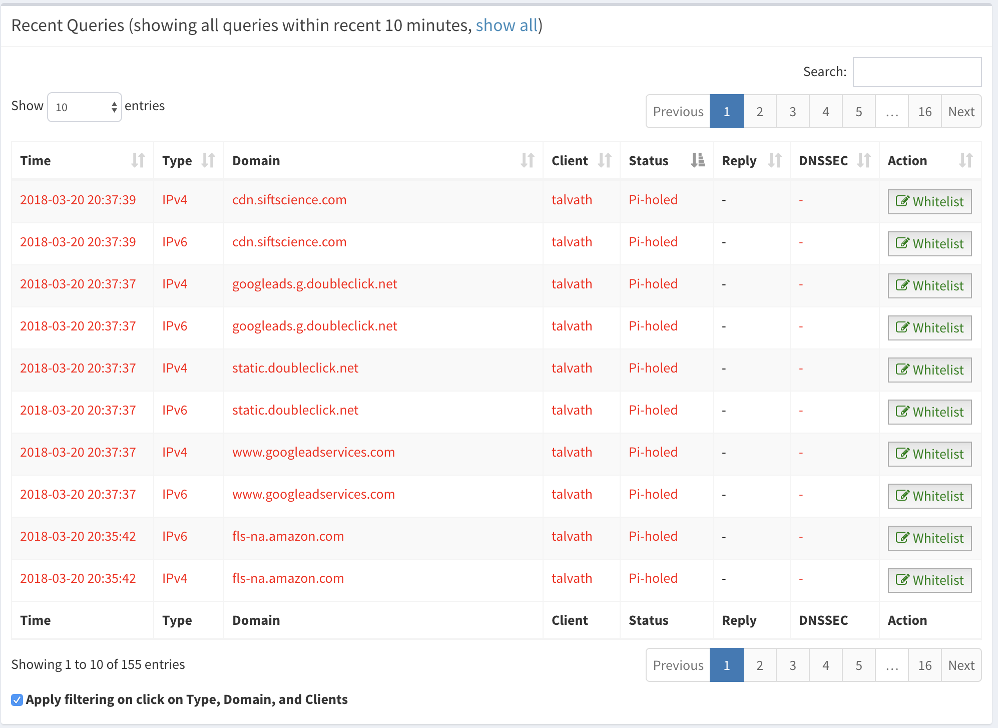 Query log