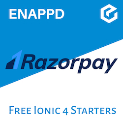 Ionic 4 RazorPay Payment starter