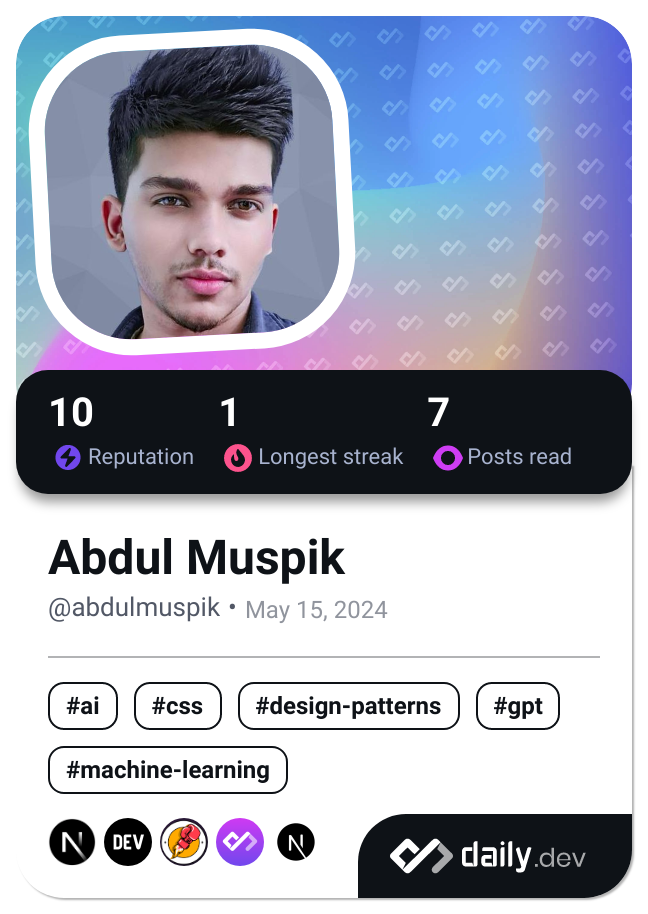 Abdul Muspik's Dev Card