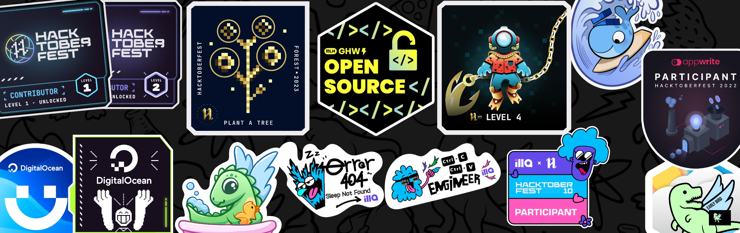 An image of @ankitshubham's Holopin badges, which is a link to view their full Holopin profile