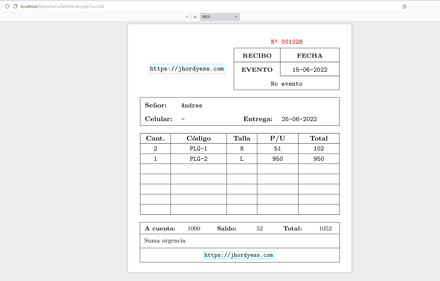 Invoice with LaTeX