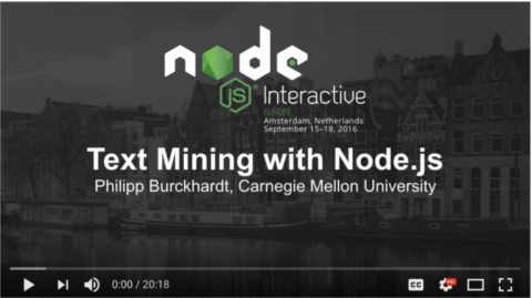 Text Mining with Node.js at Node.js Interactive Europe 2016