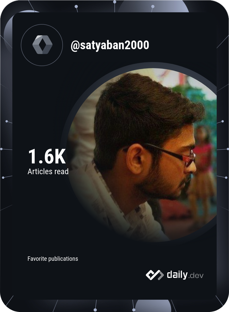 Satyaban Sahoo's Dev Card