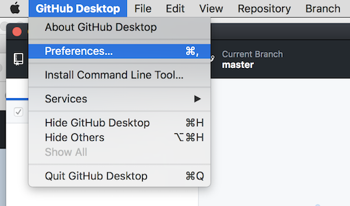 github desktop preferences