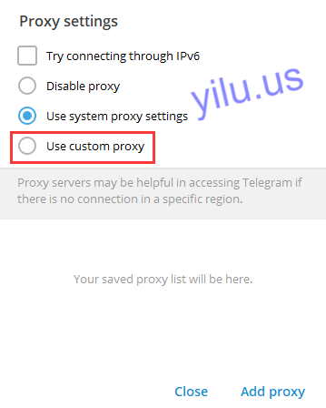 proxy for Telegram Windows