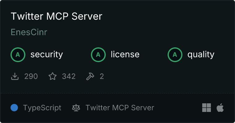 Twitter Server MCP server