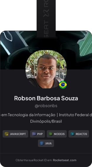 Robson Barbosa Souza's Rocket ID