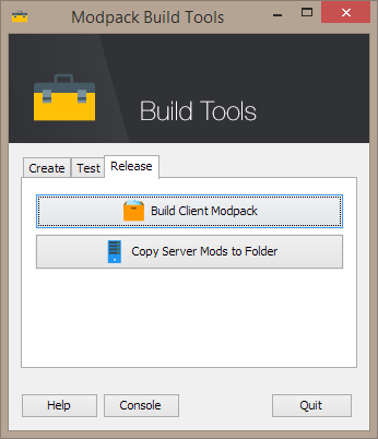 Release Tab in Build Tools