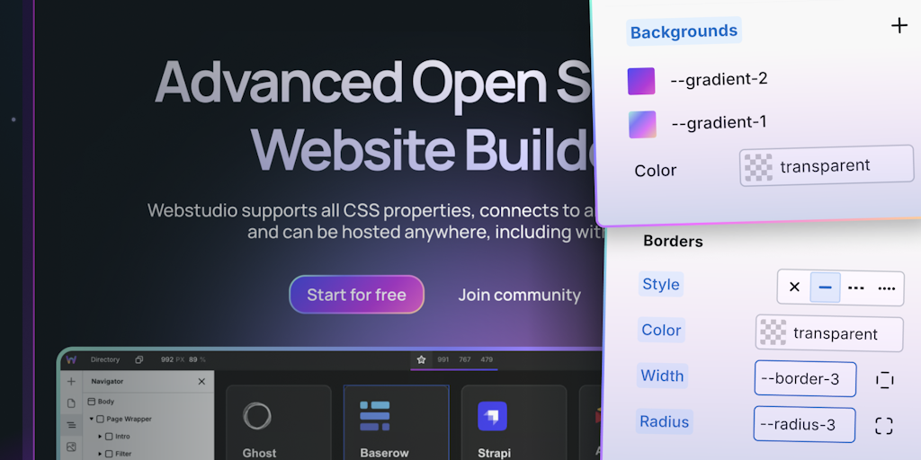 Webstudio Variables