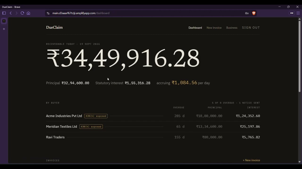 Watch the DueClaim demo on YouTube