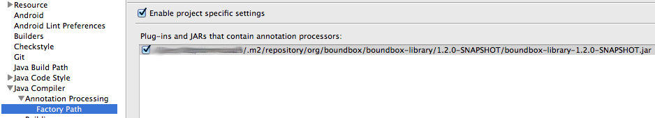 Setup BoundBox annotation processor and dependencies in eclipse