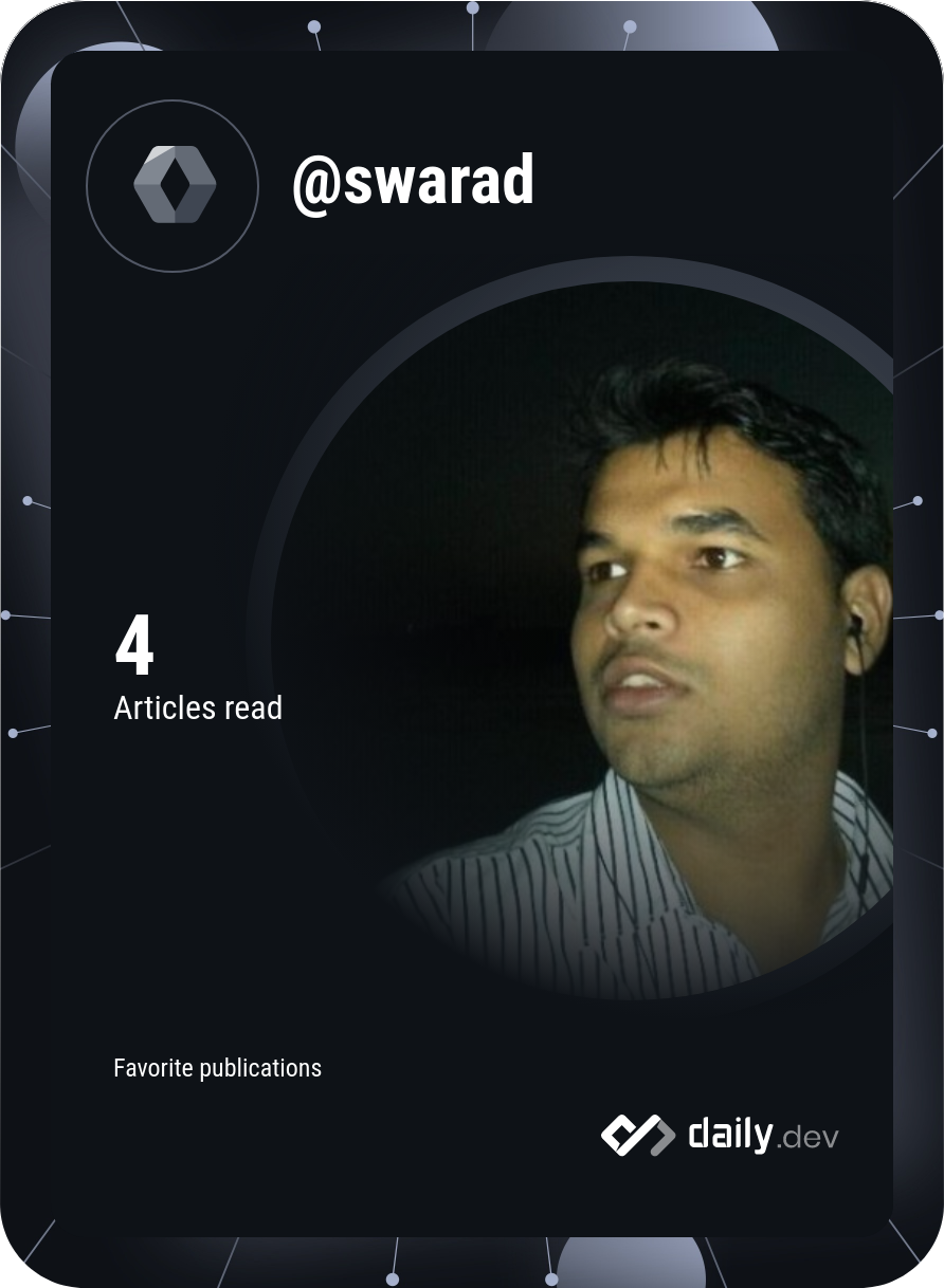 Swarad's Dev Card