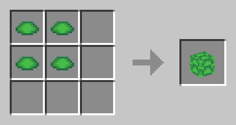 Image displaying crafting recipe of Mini Scute Block