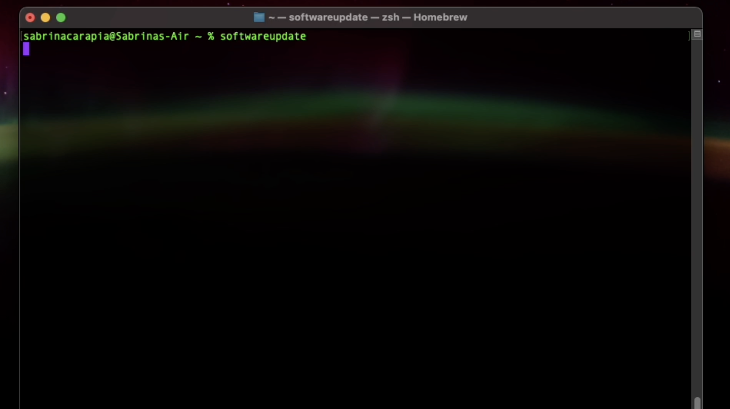 Run the command in your Terminal: