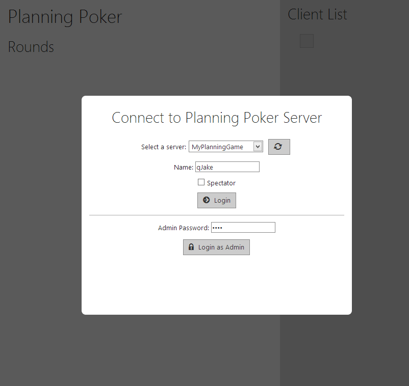 Planning Poker Screenshot