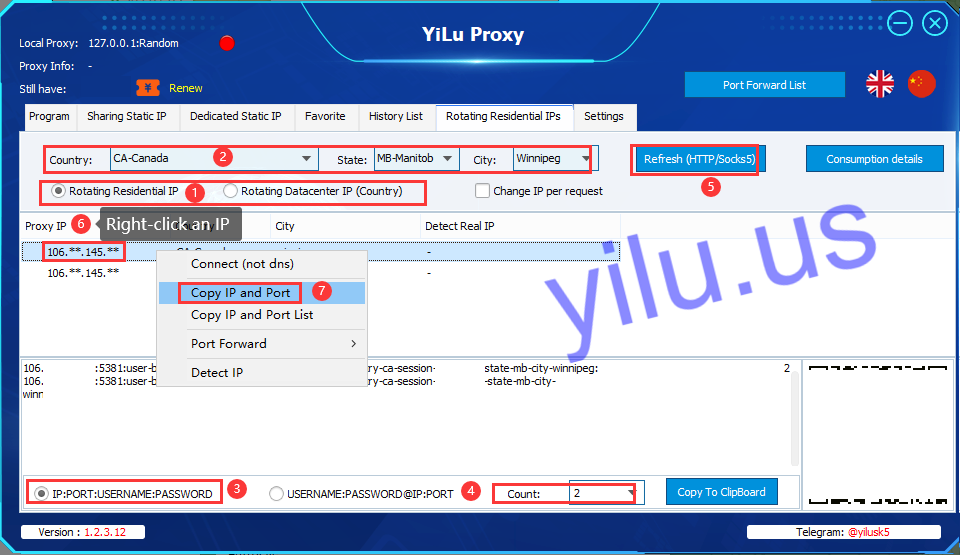 proxy for Telegram Windows