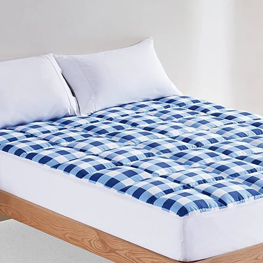 sleep-zone-plaid-king-size-mattress-pad-quilted-breathable-mattress-cover-overfilled-fluffy-pillow-t-1