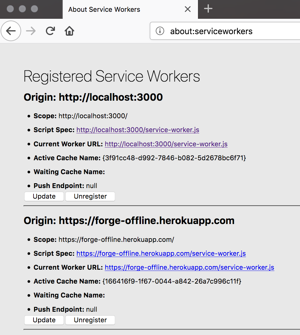 Firefox - Service Workers